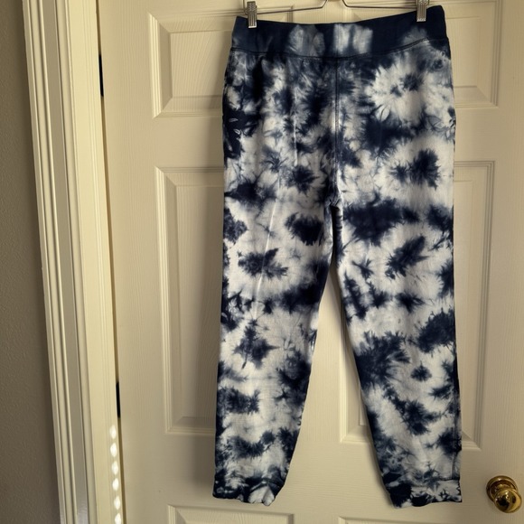 Karen Kane Womens Size L Blue White Tie Die Drawstring Jogger Sweatpants - Picture 16 of 16